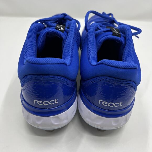 Nike Alpha Huarache Elite 4 Metal Baseball Cleats White Deep Blue Mens Size 13.5 main image 4